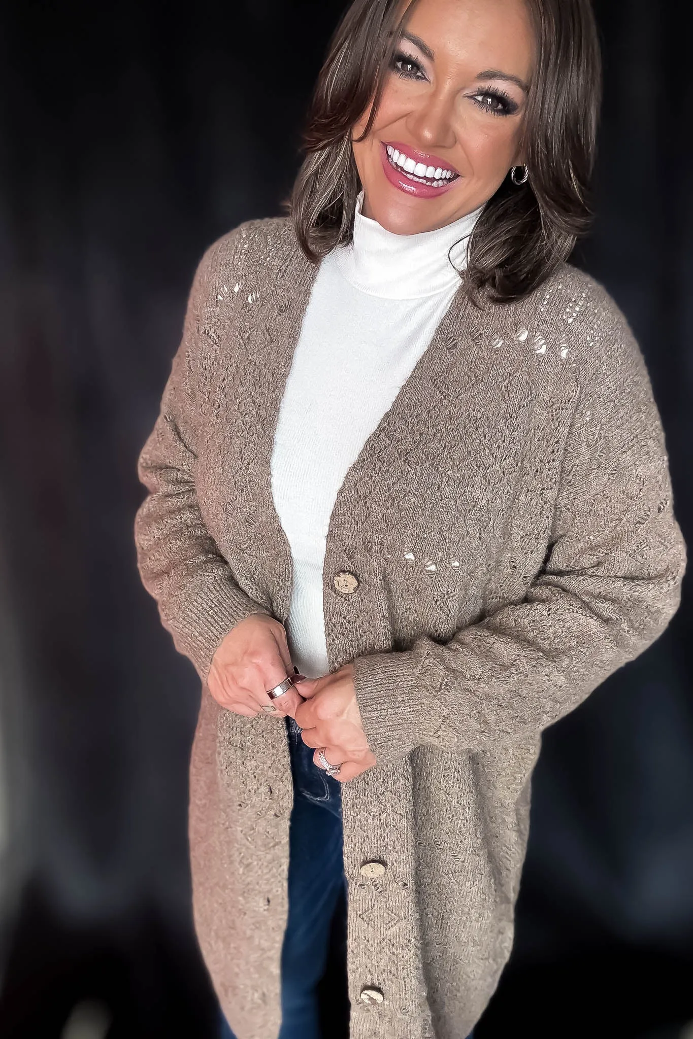 Pointelle Cardigan